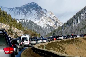 traffic near I-70 heading towards Silverthorne, Colorado