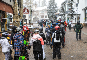 People walking in downtown Vail